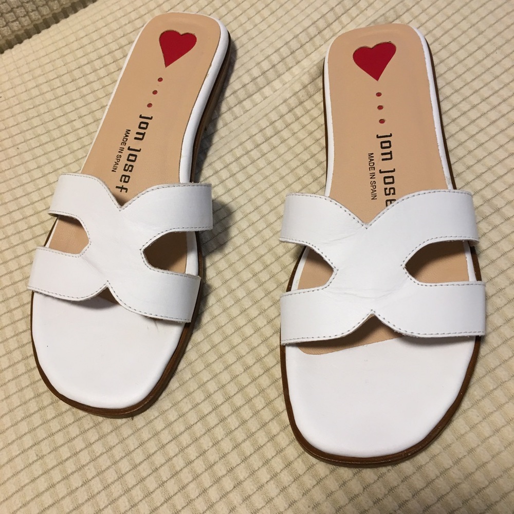Jon Josef white leather shoes, size 6.5